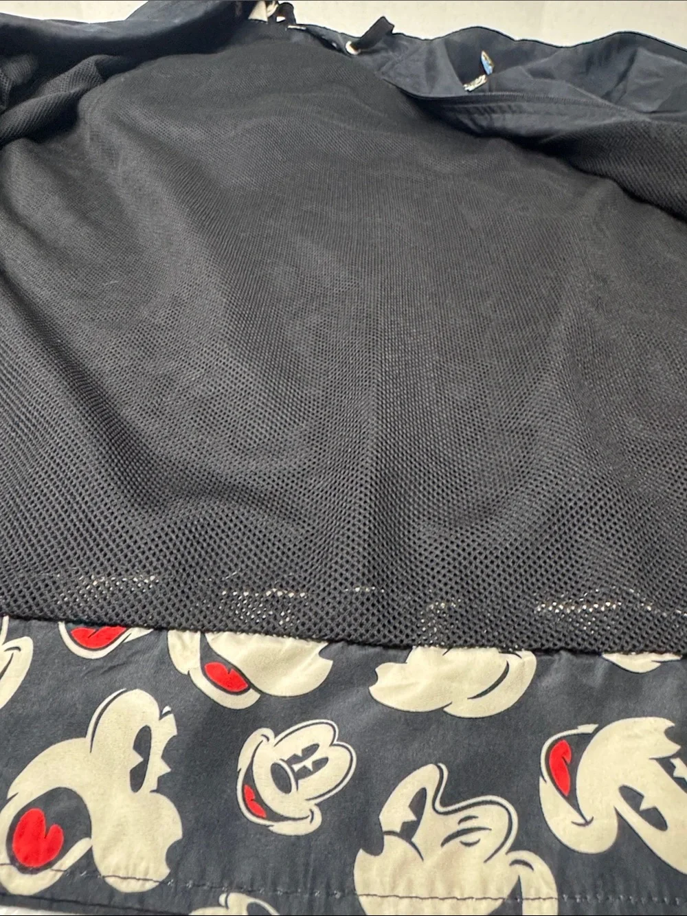 Disney Parks Mickey Mouse Hooded Windbreaker Jacket black shell 1X